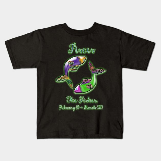 Astrology Designs Kids T-Shirt by triplefivedesigns